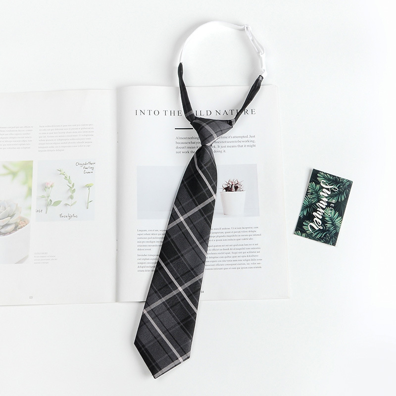 Picture of Dk Student Tie Japanese Jk College Style Plaid No-Sew Shirt Couple Tie Bow Tie Women in Stock Wholesale