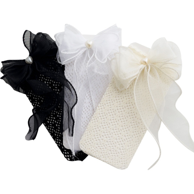 Summer Thin Lolita Bow Girls' Long Socks Lace Lace Stockings Japanese Princess Straight Calf Socks