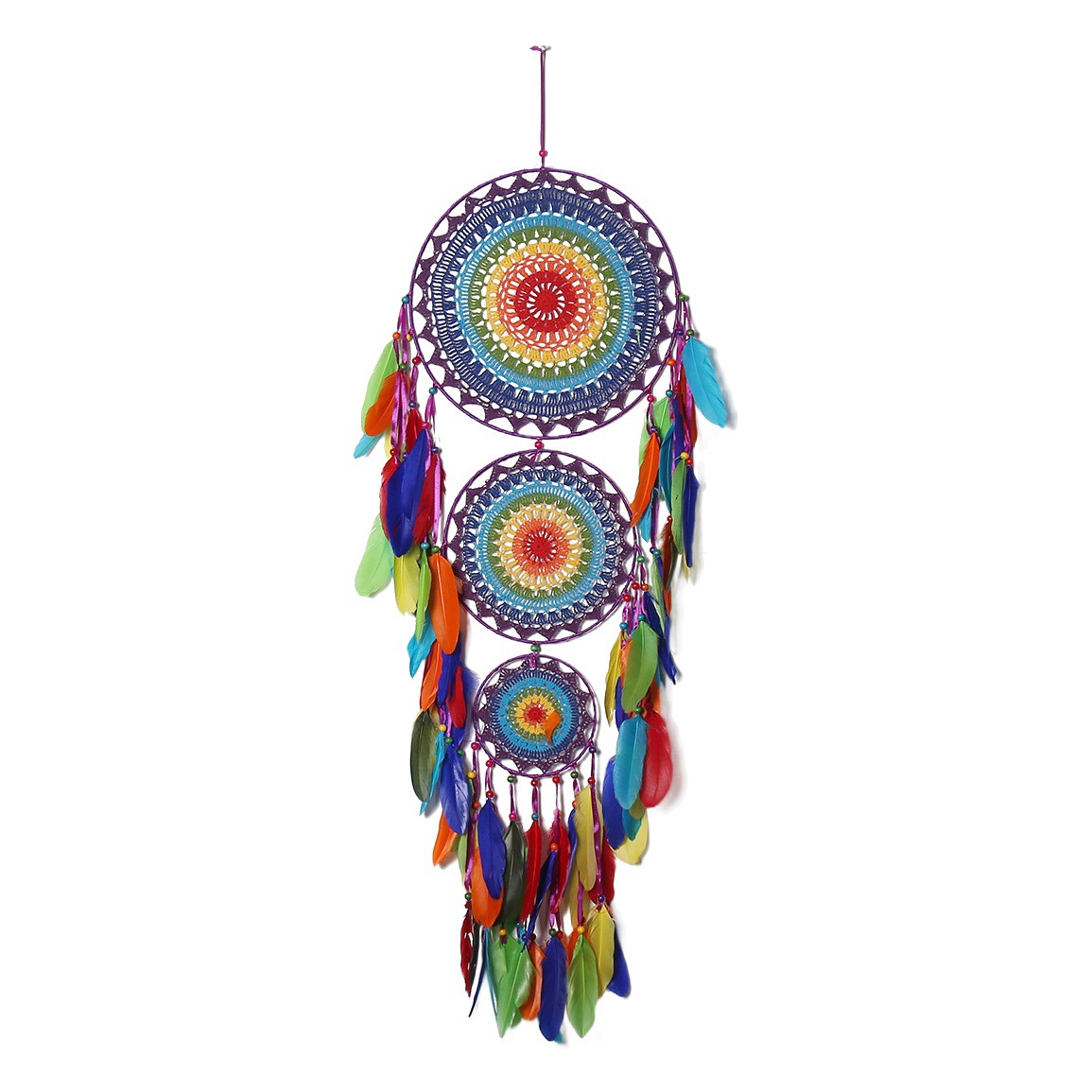 Indian Style Tricyclic Colorful Dream Catcher Wall Decoration Pendant Dream Catcher Wall Decoration Pendant Wall Decoration