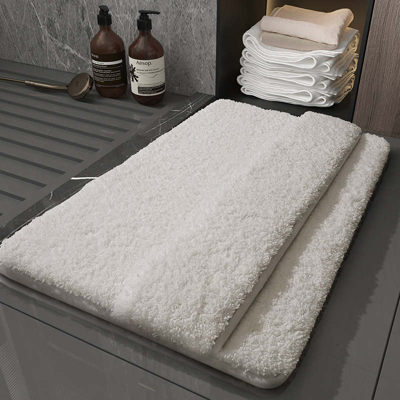Picture of Memory Foam Bathroom Mat Household Toilet Water Absorbent Floor Mat Shower Door Wipe Foot Mat Quick-drying Bathroom Door Mat
