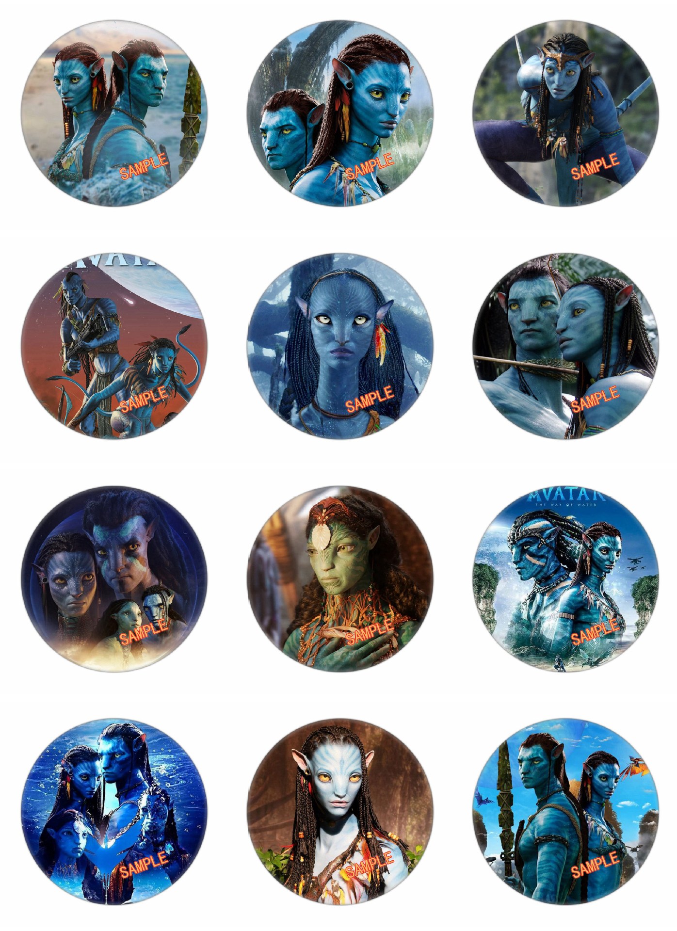 Picture of New Avatar 2 Movie Surrounding Badge Yum Tinplate Brooch 1-36