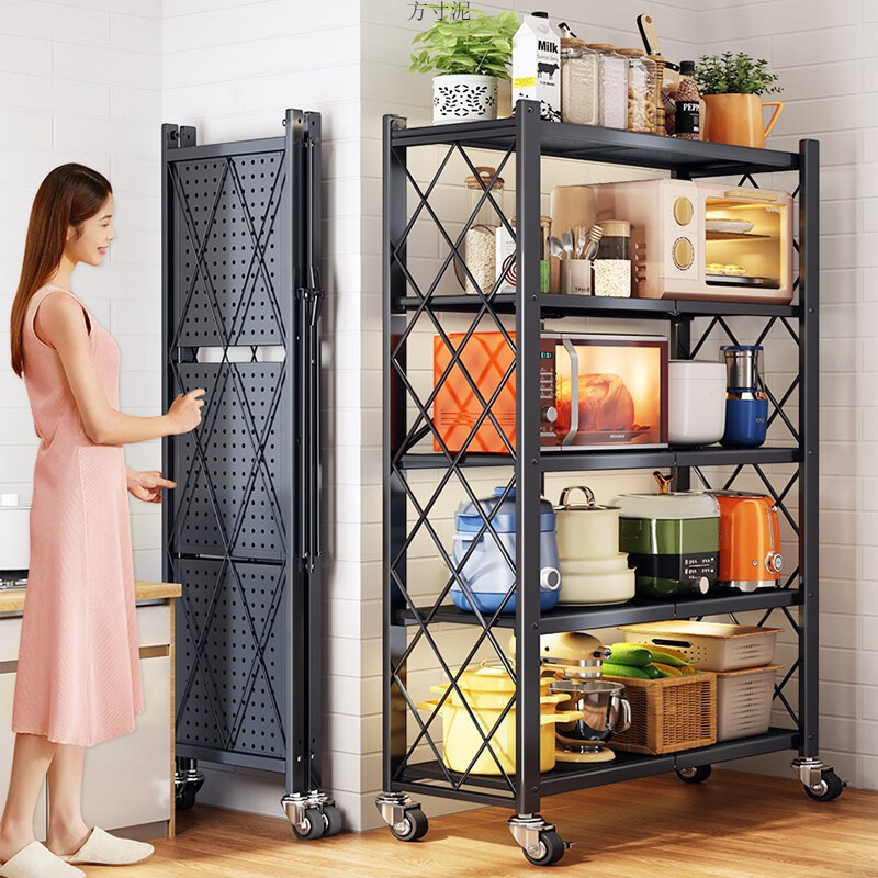 Picture of Simple bookcase, bookcase, multi-layer floor-free folding shelf, household storage shelf, dormitory shelf, storage shelf