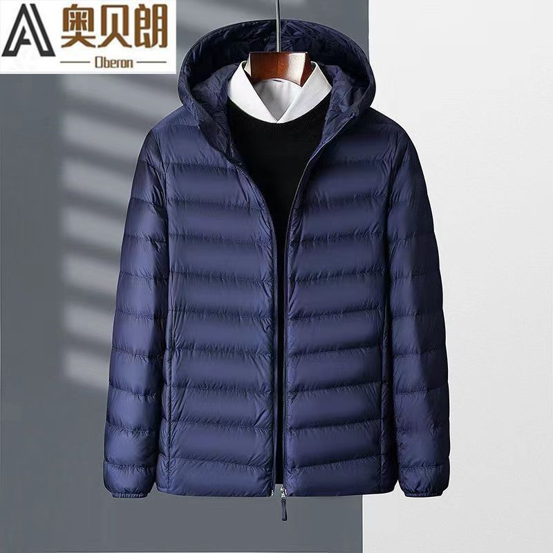 Picture of Brand Handled Light Down Cotton-padded Jacket Men's Short Casual Collar Middle-aged and Elderly Warm Cotton-padded Jacket Winter