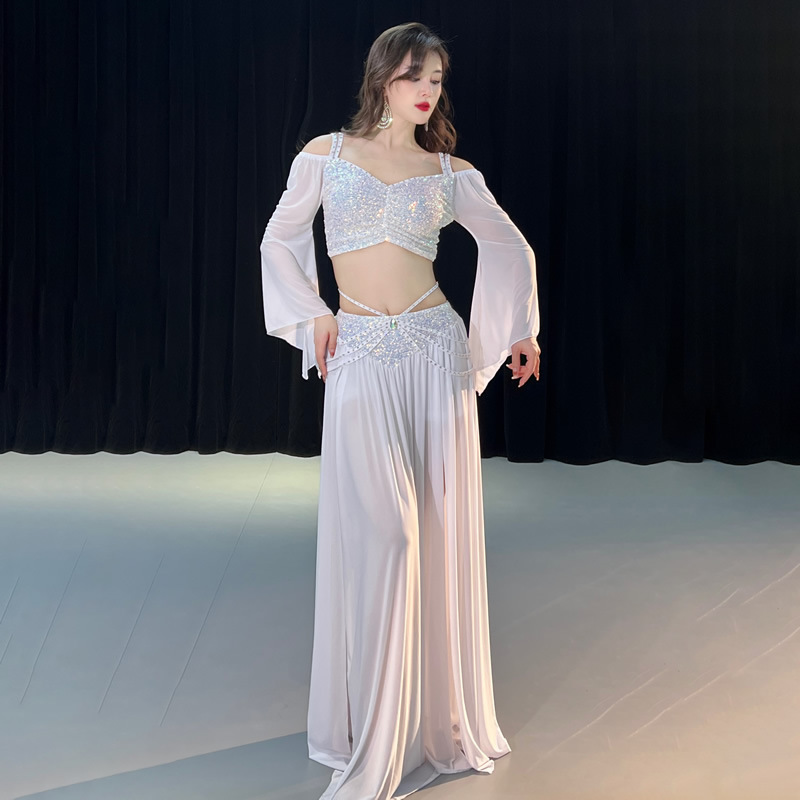 Picture of Dancers Original Niche Design Belly Dance Costume Sequins Spring Mesh Training Class Clothes suit 5090