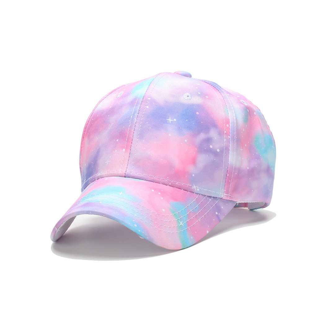 Picture of Spring and Summer Kidsren's Tie-Dye Baseball Caps for Boys and Girls Outdoor Sunshade and Sun Protection Caps Sports Peaked Caps Ponytail Baseball Caps