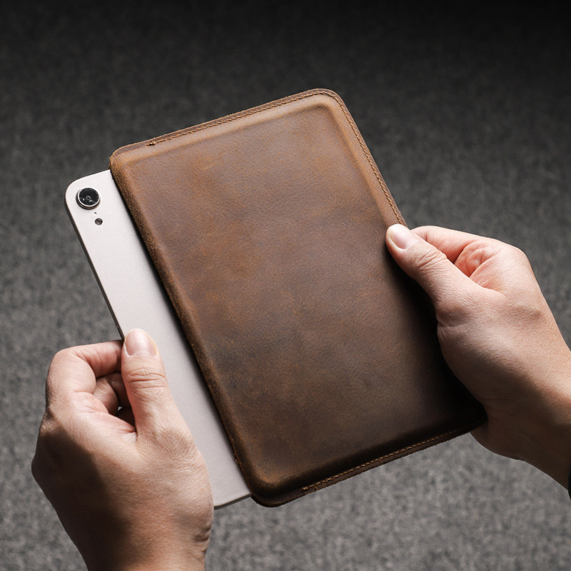 Picture of For the new iPadmini6 protective case crazy horse leather 7.9/ 8.3 inch simple mini flat leather in stock