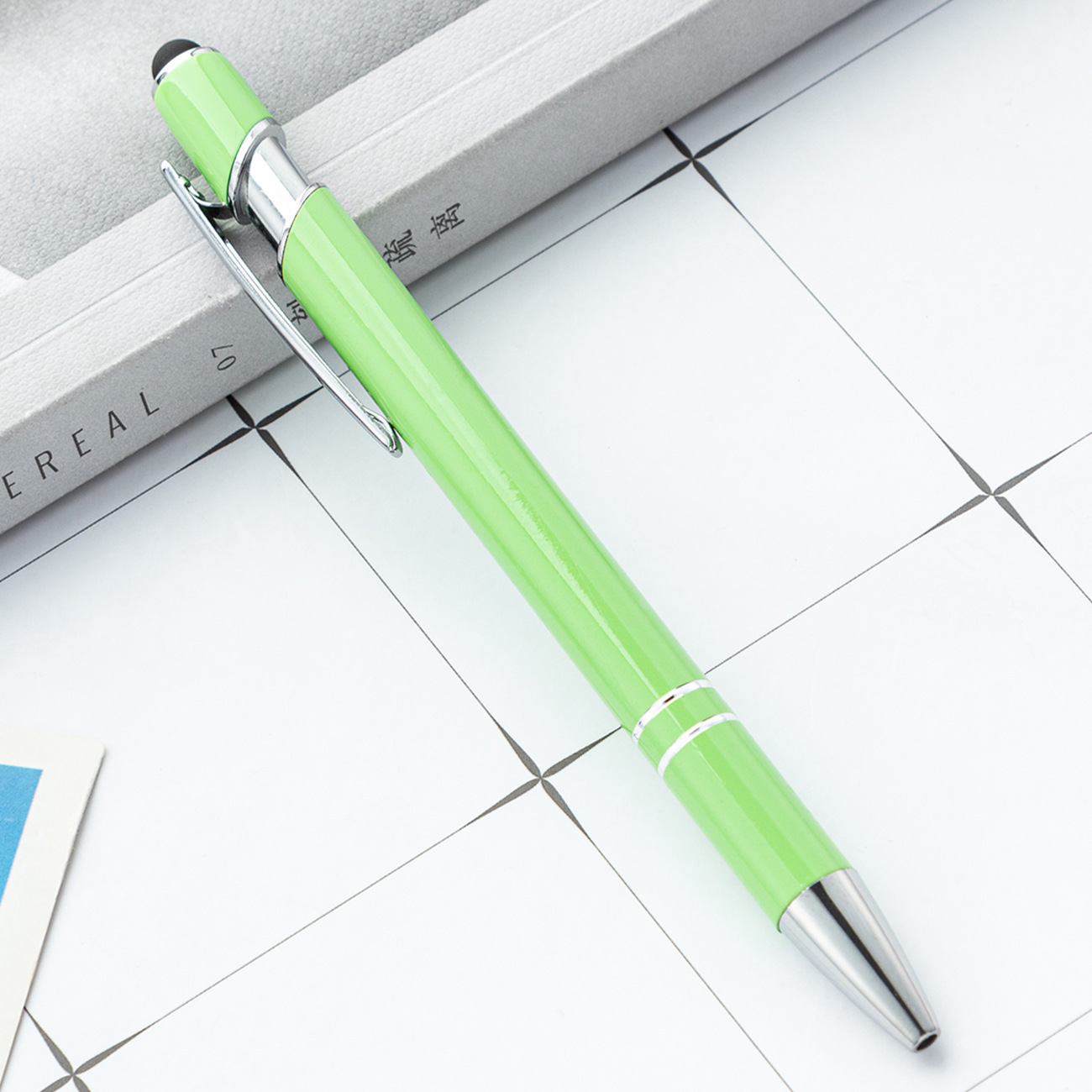 Picture of Spot wholesale touch screen capacitance Pen Press Metal Ballpoint Pen advertising pen printing logo creative beauty pen manufacturers