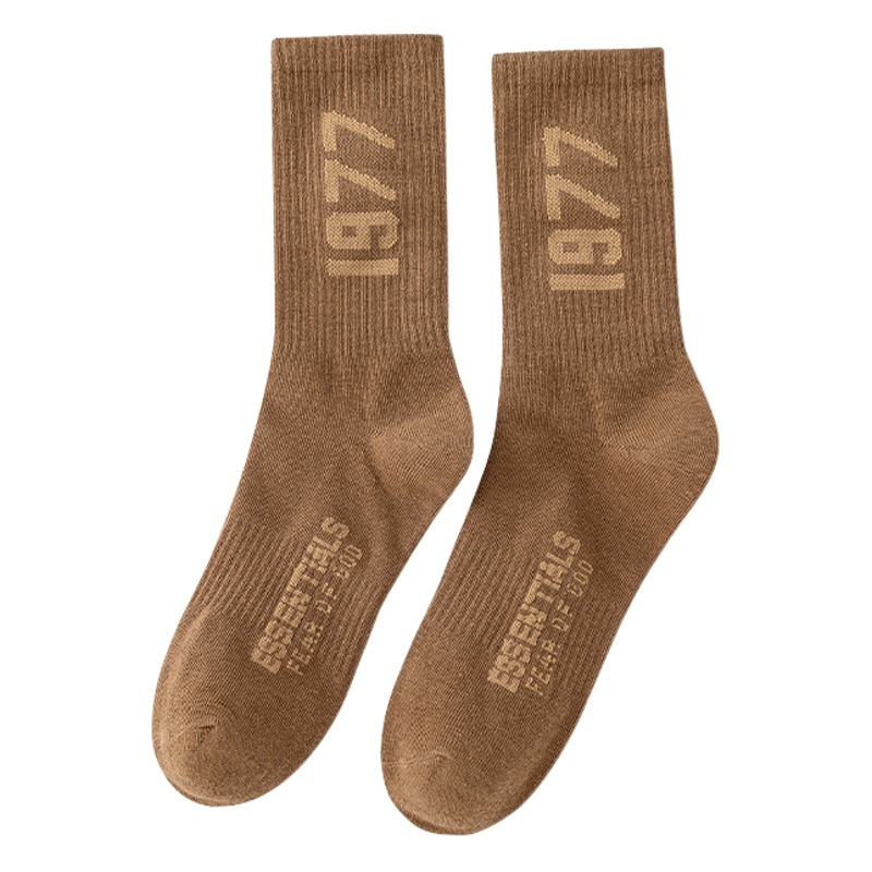 Fashion brand 1977FOG Fugui high street mid-calf socks FEAR OFGODESSENTIALS fashion socks men and women sports Cotton