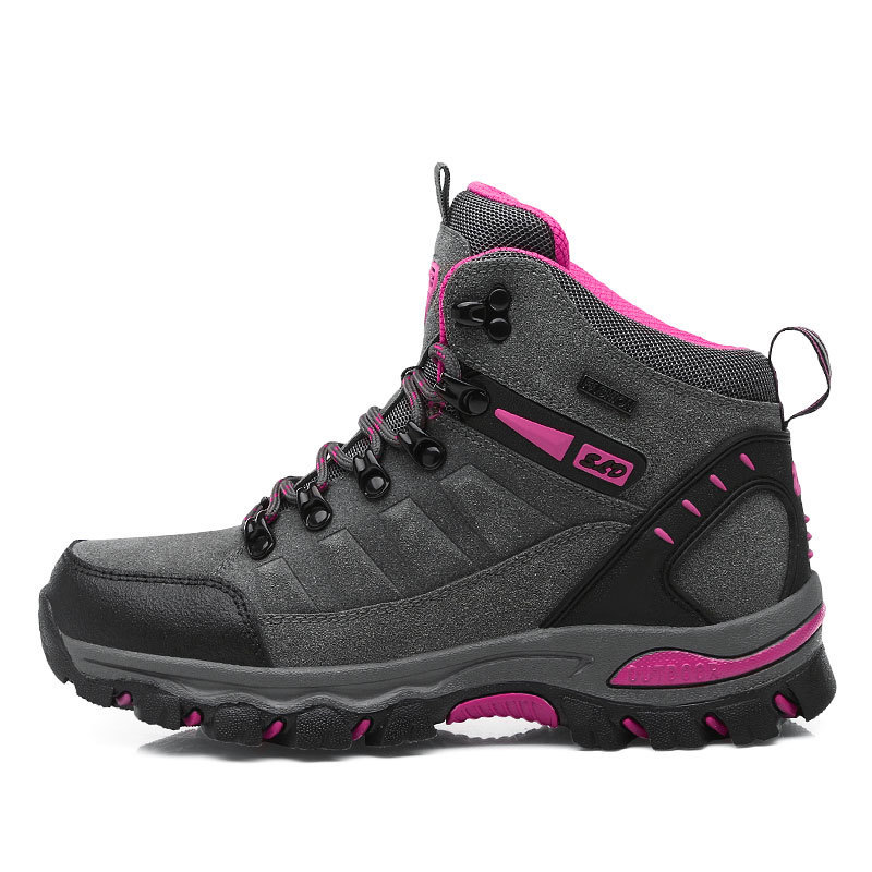 2024 Tourism Sports Cross-border Mountaineering Shoes Women's High-top Men's High-top Men's Outdoor Foreign Trade Mountaineering Shoes Autumn and Winter