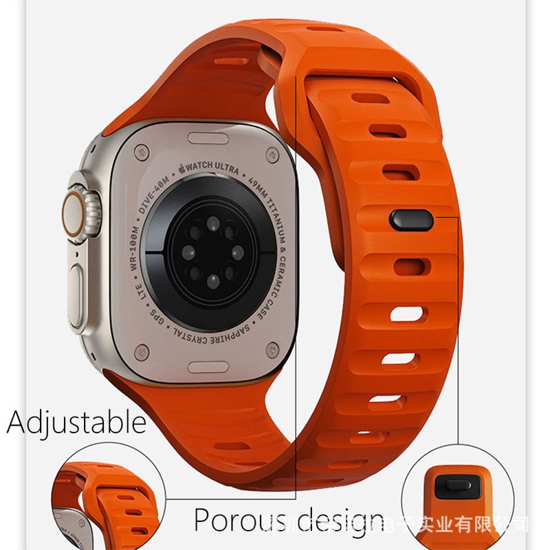 Suitable for Apple iwatch1-8 generation smart Watch monochrome silicone strap Apple Watch sports strap