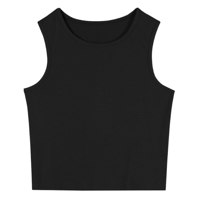 Pure Desire Style Sweet Spice Girl Hollow Vest Women's 2025 Summer Sleeveless Black Inner Sexy Short Outer Wear Top