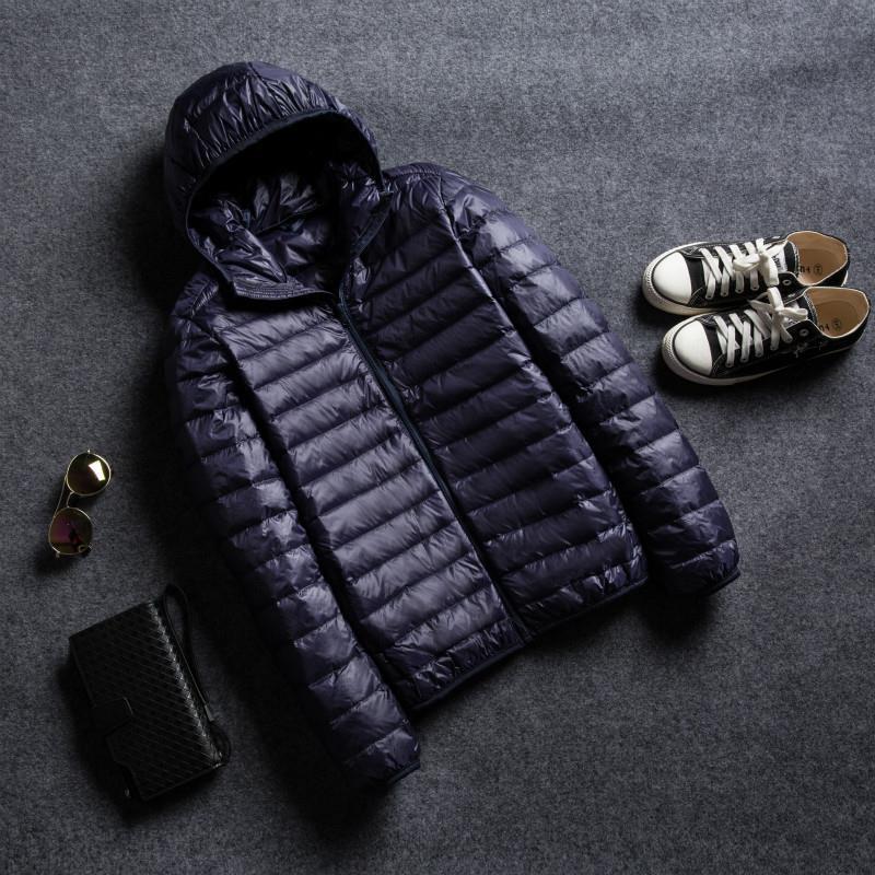 Picture of Light Feather Cotton-padded Jacket Short Autumn and Winter 2021 New Style plus size Men's Hooded Cold-proof Warm Jacket with Vertical Collar