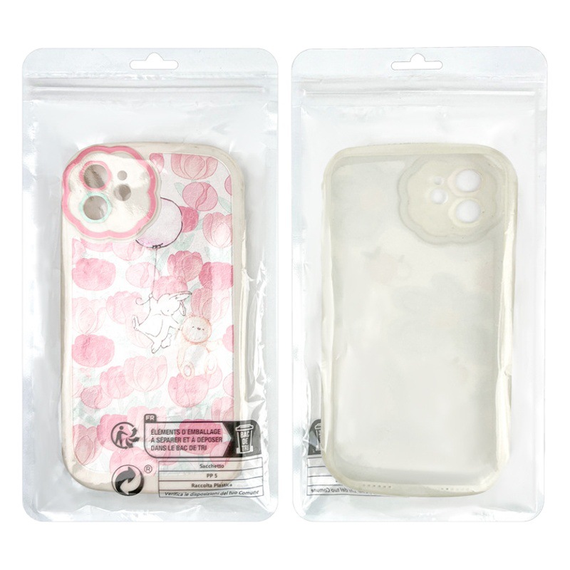 Spot Export Environmental Protection Logo Printing Pp5 Ziplock Bag Transparent Plastic Sealed Bag Mobile Phone Case Packaging Bag