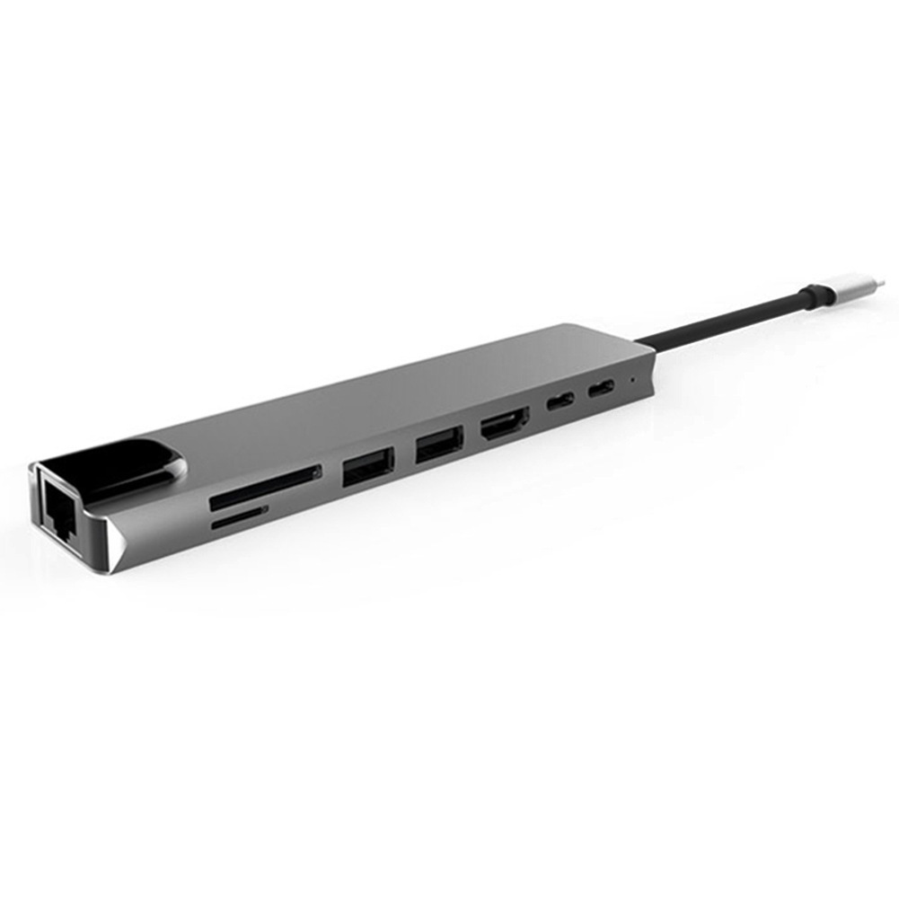 Picture of Typec to HDMI Expansion Dock Computer Switch Game Console Usbc to 100m Network Port Eight-In-One Docking Station