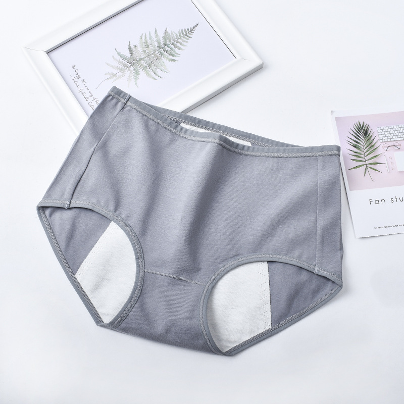 Picture of Women's Mid-waist cotton breathable physiological period underwear cotton bottom crotch anti-side leakage menstrual sanitary pants briefs