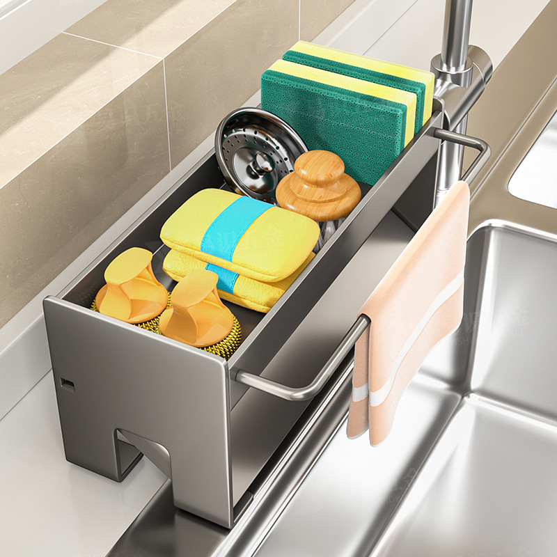 Picture of Manufacturer Supplies Rag Rack, Punch-Free Dish Drain Rack, Kitchen Bathroom Storage Rack, Pool Storage Rack