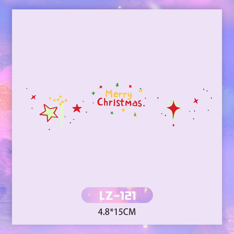 Picture of New Year's Day girl cute face makeup New year new year Creative face stickers love blush cute makeup stickers tattoo stickers