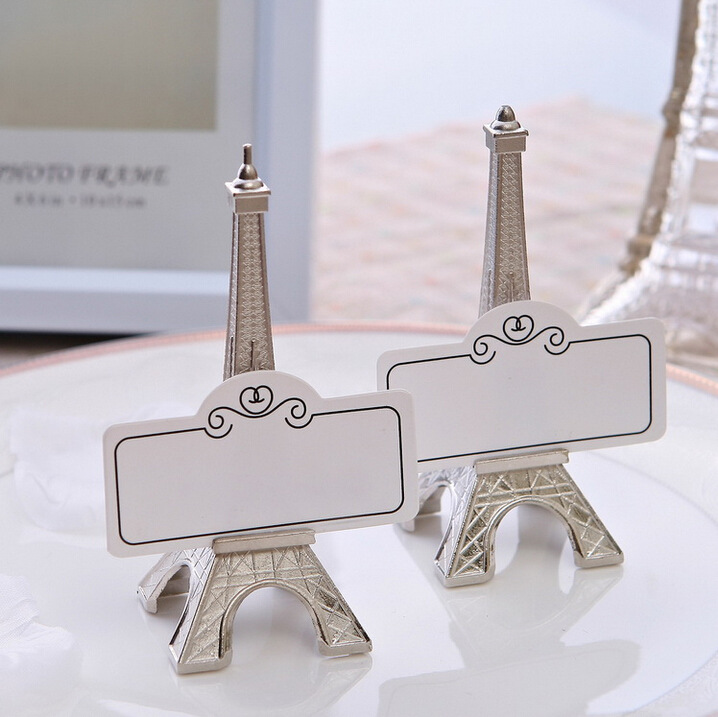 Picture of Eiffel Tower table card Paris landmark wedding seat clip party table table layout small decoration message note clip