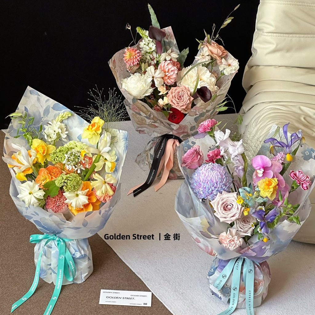 Yitong Waterproof Wooden Cotton Paper New Chinese Style Flower Flower Flower Flower Flower Paper Handmade DIY Gift Wrapping Paper