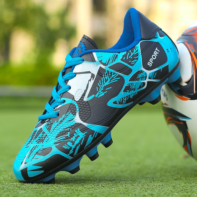 Children's football shoes leather feet broken nails TF spikes AG boys and girls young training shoes Primary School students factory wholesale