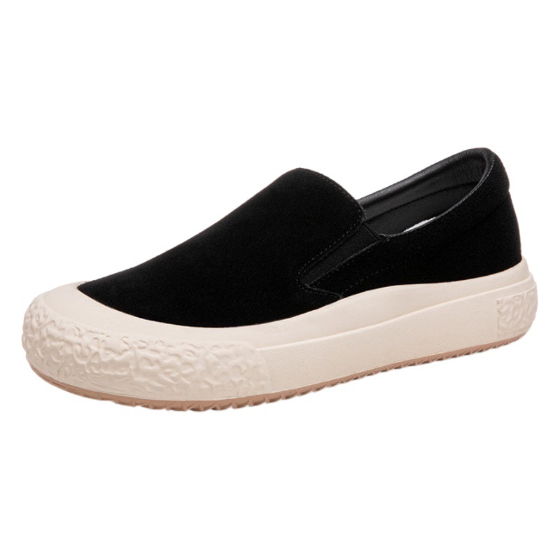 2024 Spring New genuine leather flat fisherman shoes casual daily breathable all-match slip-on slip-on women's shoes