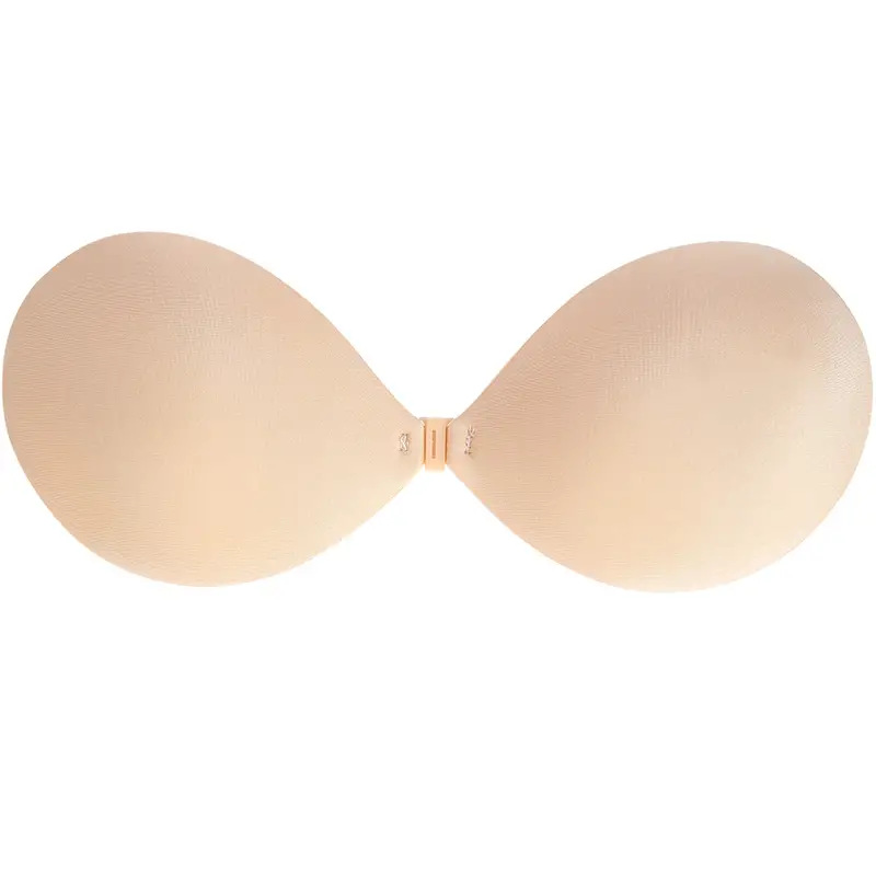 Picture of Spot silicone round cup chest stickers invisible bra gathered on the big chest wedding dress special chest stickers strapless wholesale