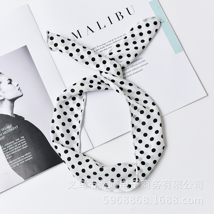Picture of Korean Style Fresh Iron Wire Headband Cute Polka Dot Headband Printed Headband Foreign Trade Hot Selling Headband Headwear Cross-Border