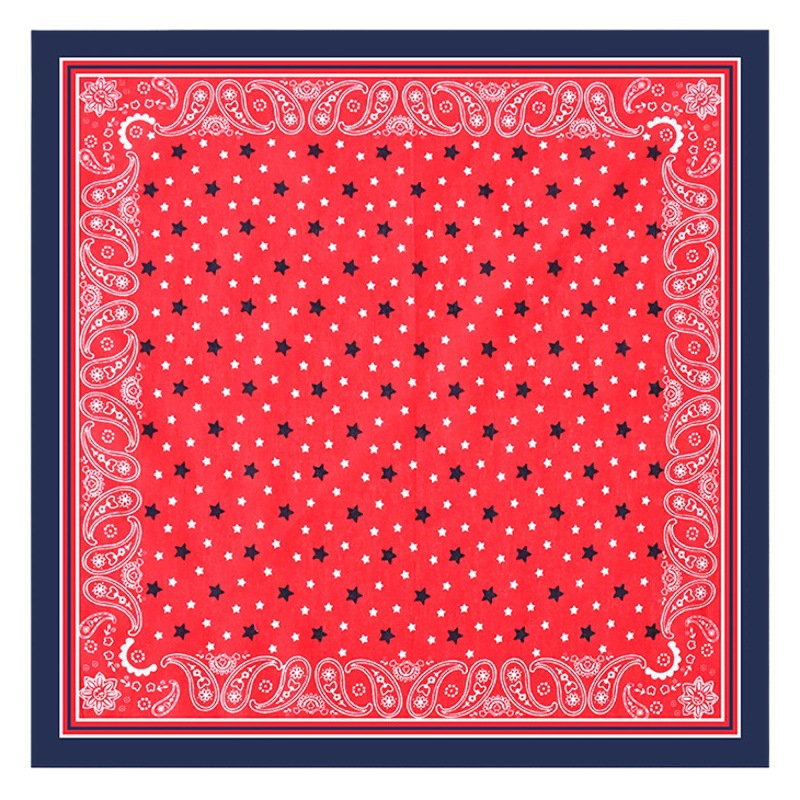 Outdoor Cycling Anti-Scratch Pure Cotton Turban Wholesale 54*54 Multi-Functional Versatile Seamless Magic Scarf Paisley Square Scarf