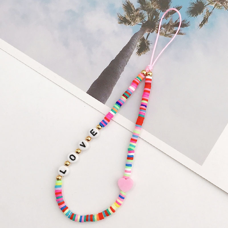 Picture of New soft pottery fruit series mobile phone chain diy mobile phone case acrylic five-pointed star mobile phone chain collection trend