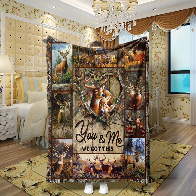 Picture of Family love teachers and students girlfriends love message flannel blanket summer air conditioning blanket autumn and winter nap printing blanket