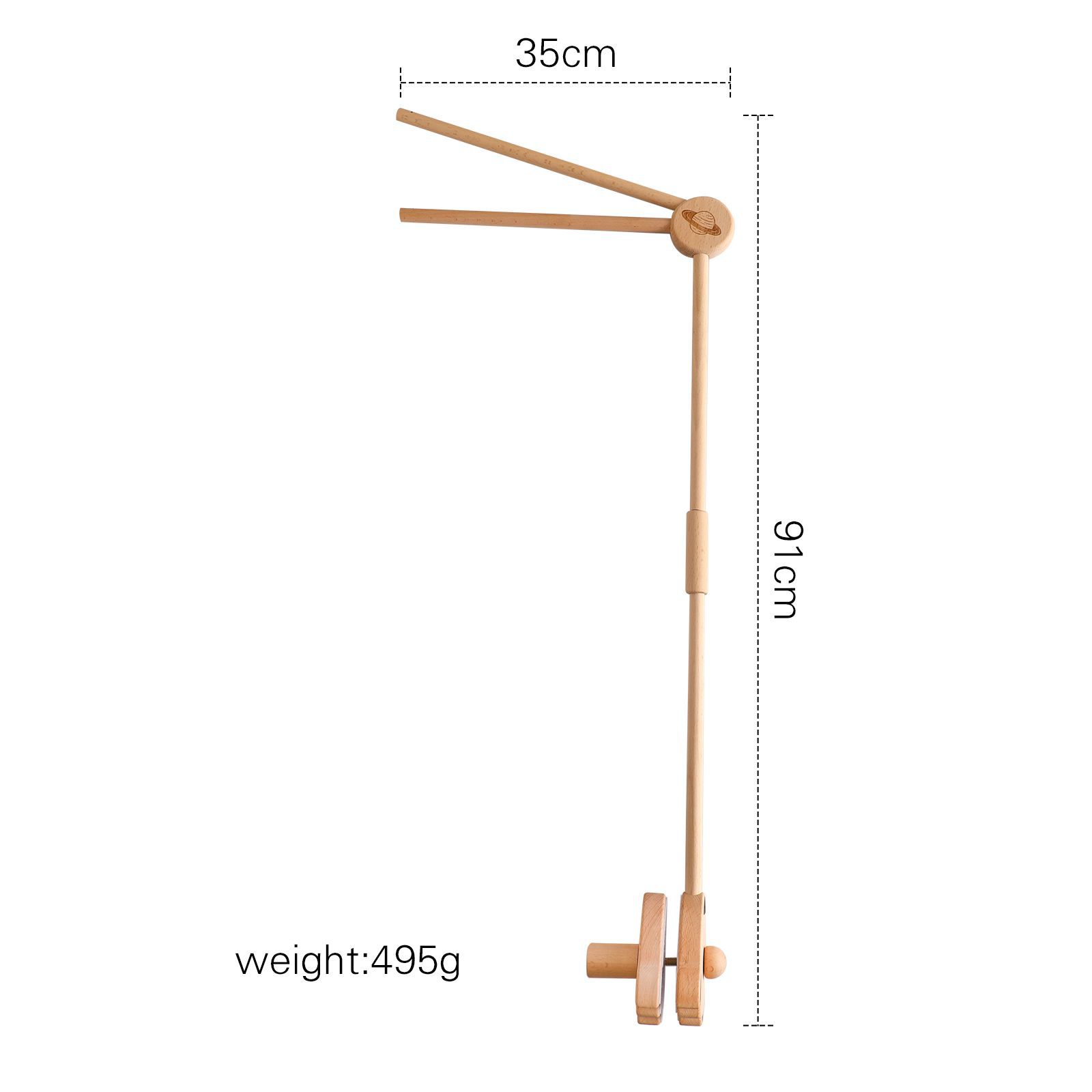 Picture of Amazon Simple Baby Bed Bell Wooden Bracket Mosquito Net Hanging Pole Bed Bell Accessories Newborn Comfort Bed Bell Bracket