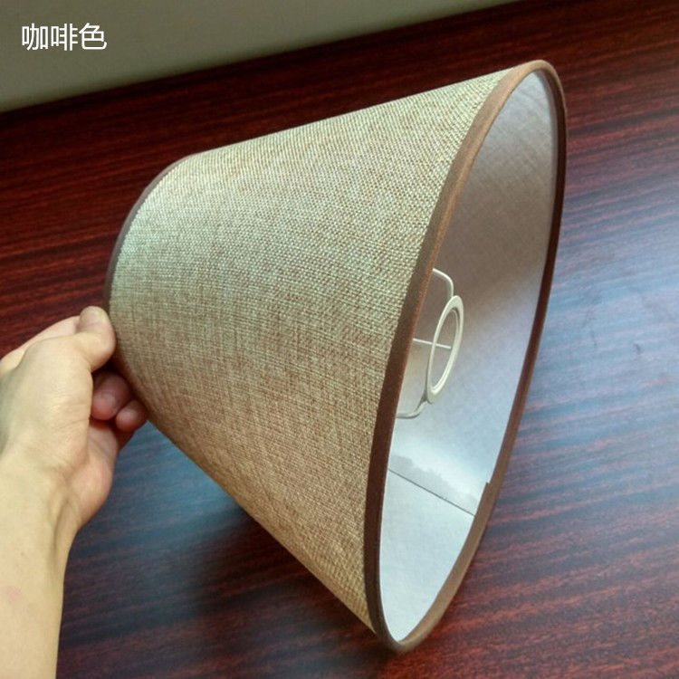 Picture of E27 Lampshade Accessories Linen Lampshade Table Lamp Wall Lampshade DIY Bedroom Bedside Hotel Hotel Floor Lampshade