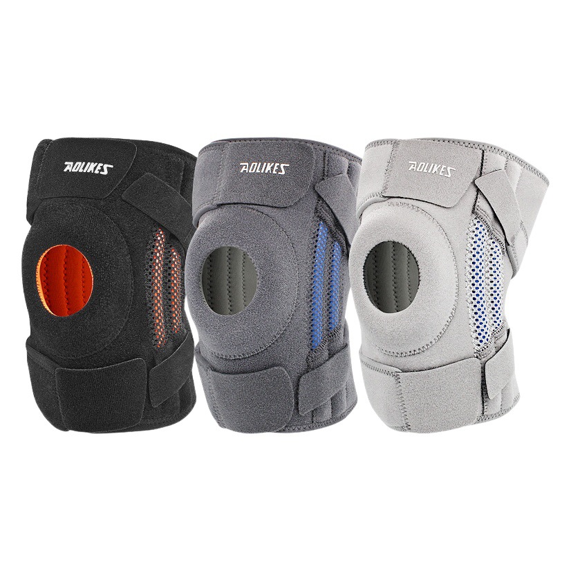 Aolikes sports kneecap running fitness outdoor cycling climbing spring leggings pressurized silicone non-slip kneecap