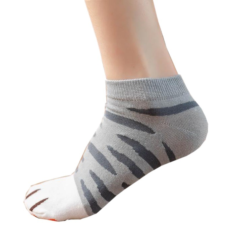 Spring and Autumn Socks Women's Boat Socks Cartoon Cat Claw Straight Cotton Socks Japanese Women's Short Socks Shallow Mouth Student Socks Wholesale