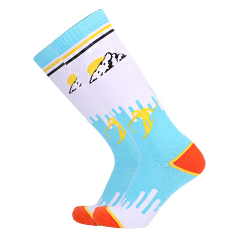 Two Wolf Women's Children's Ski Socks Towel Bottom Thickened Winter Sports Long Warm Socks Combed Cotton Socks