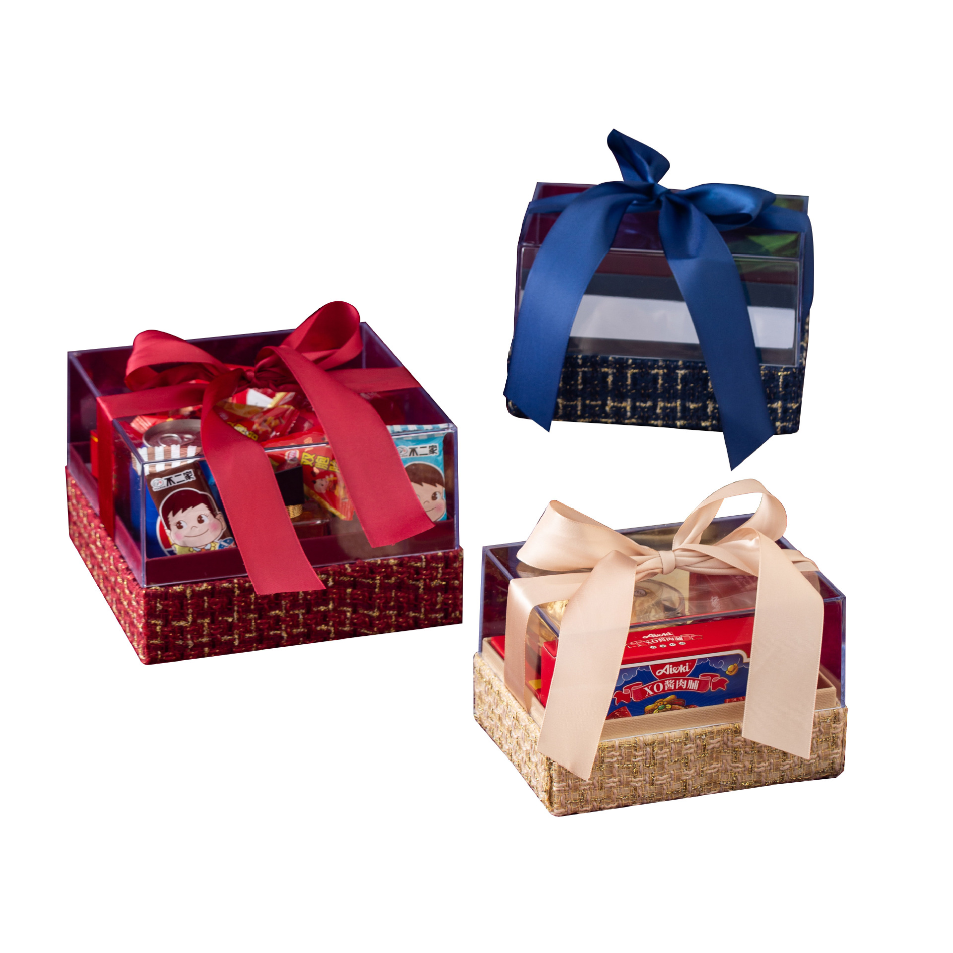 Picture of Accompanying Gift Box Empty Box Bridesmaid Best Man High-end Velvet Acrylic Gift Box New Wedding Engagement Candy Box