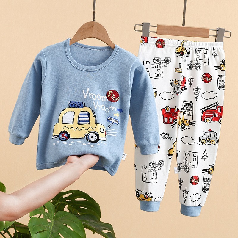 Picture of Children's underwear suit new boys and girls autumn and winter pajamas baby autumn clothes autumn pants home clothes children's clothing wholesale generation