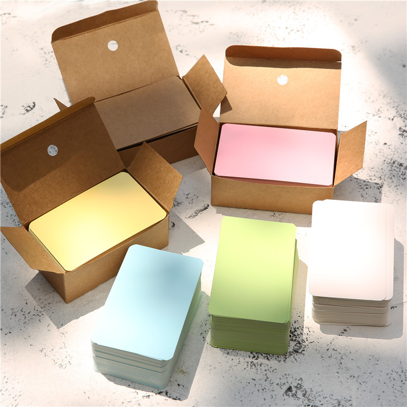 Blank Card Paper Handwriting English Memorizing Words White Hard Card Paper Word Card Small Card New Words Message Card