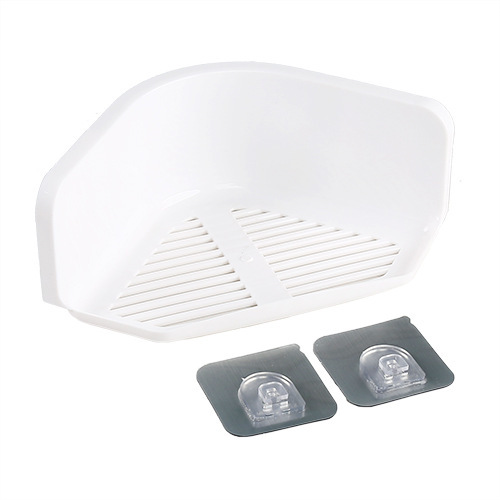 Picture of Bathroom Storage Rack Toilet Triangle Wall Hanging Toilet Toilet Plastic Hole-free Bathroom Wash Table Storage