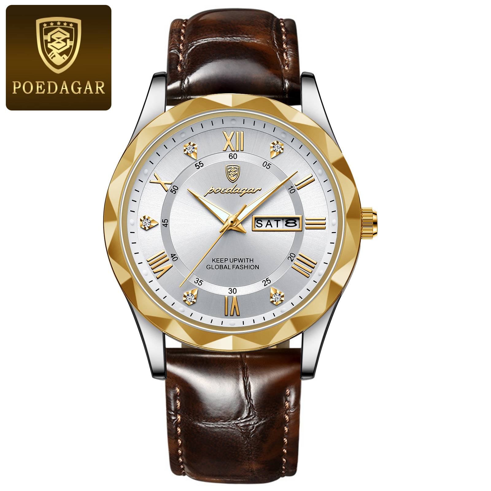 Picture of Swiss brand waterproof luminous new men's watch belt quartz watch live foreign trade explosions a generation of hair