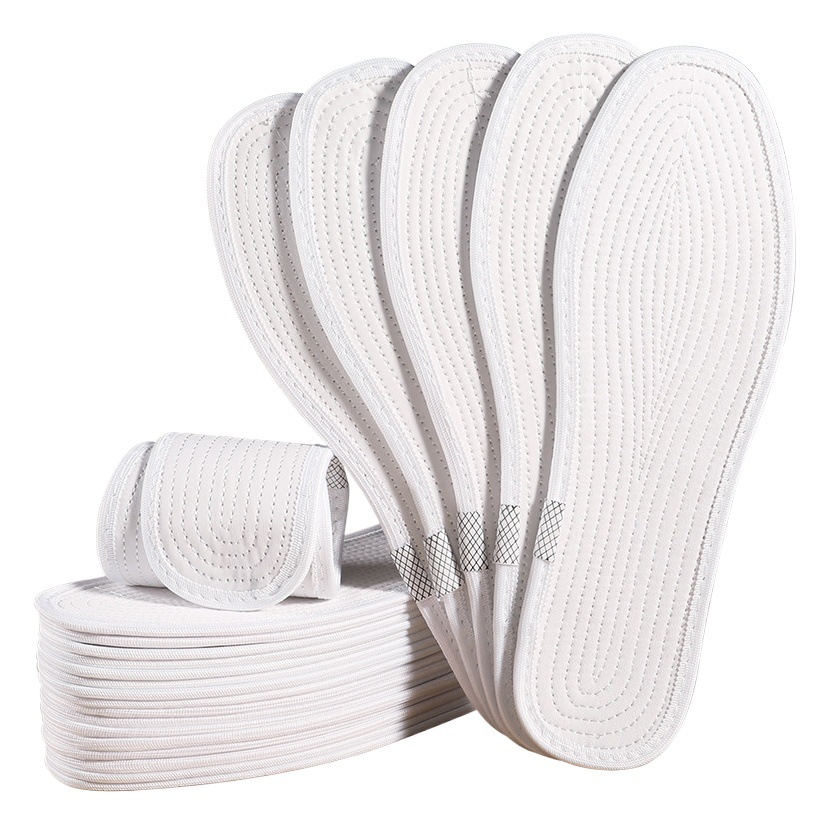 Cotton Insoles for Men, Breathable, Sweat-Absorbent and Deodorant, Women's Thousand-Layer Cloth Handmade Pure Cotton Leather Shoes, Men's Deodorant Summer Shoes