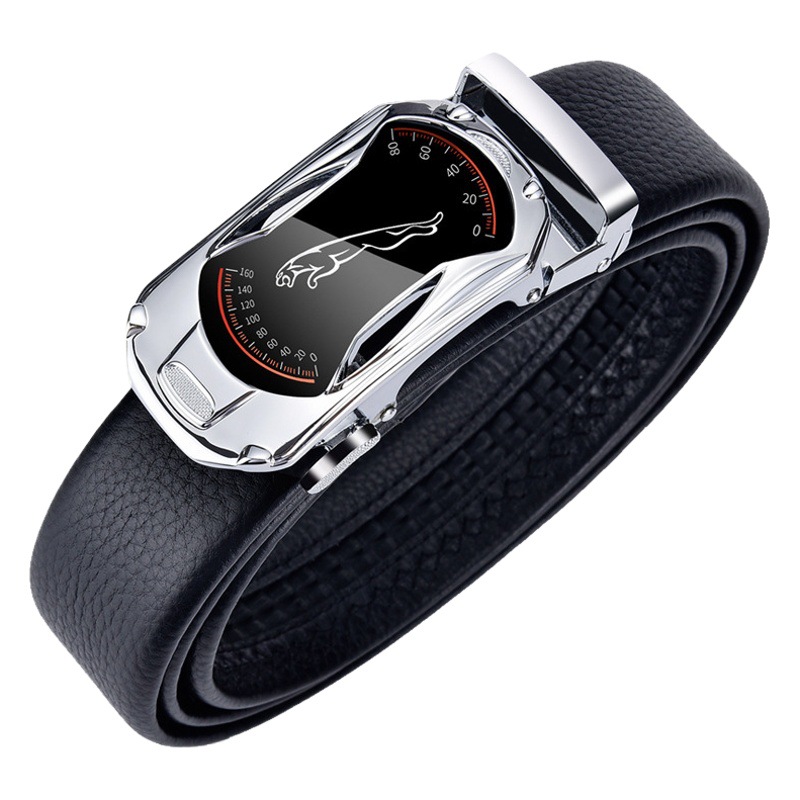 Manufacturers men's belt business fashion Korean sports car students leisure youth middle-aged automatic buckle belt men's live broadcast