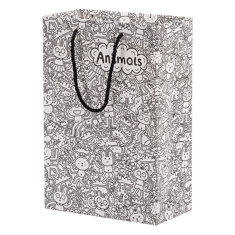 Ready-Made Holiday Gift Bags, Three-Dimensional Oil Painting Tote Bags, Kindergarten Gift Bags, Creative Souvenir Paper Bags, Customizable
