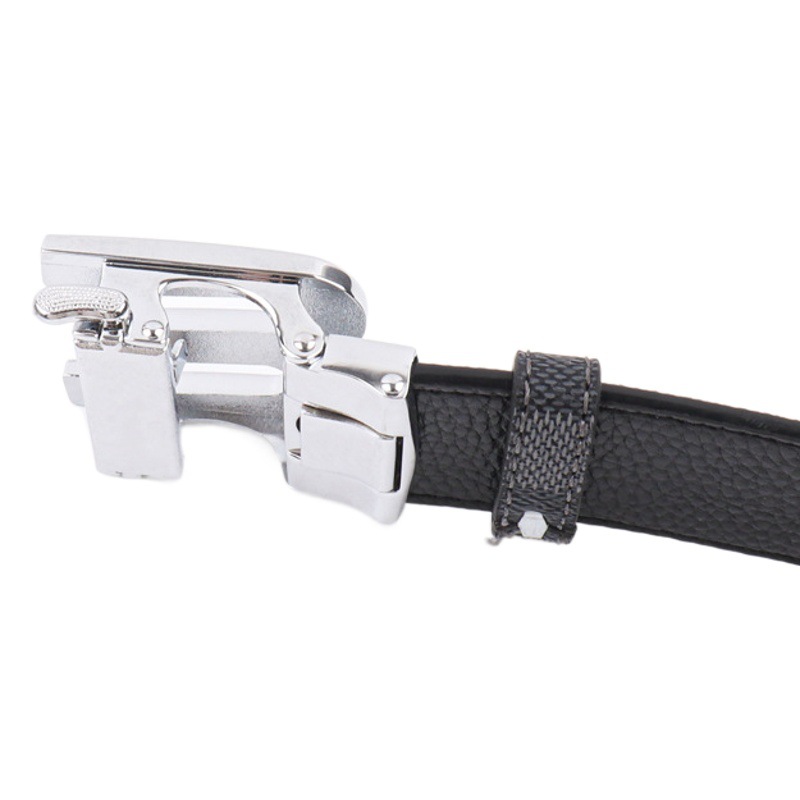 New automatic buckle Fashion Business Men's belt wholesale high-end casual pants belt men's leather belt