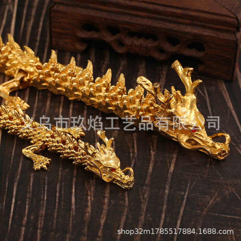 Picture of New Creative Joints Movable Chinese Dragon Plate Dragon Ornaments Handle Pieces Around Hand Decorations Small Ornaments Wholesale