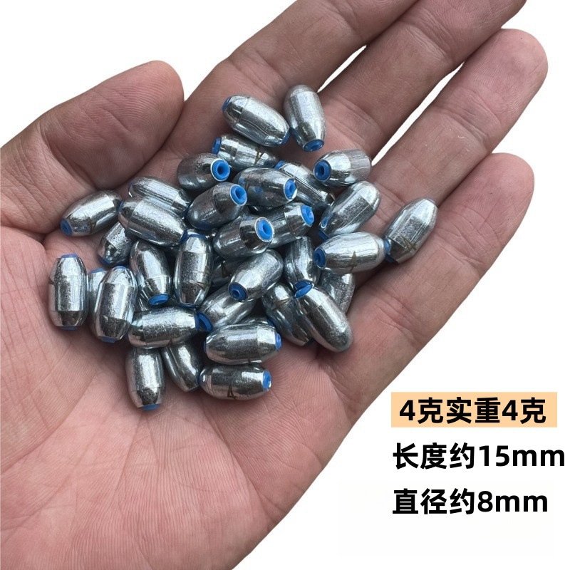 Picture of Egg-shaped plastic heart lead pendant plastic heart olive lead plastic heart pendant sea Rod raft fishing lead pendant fishing gear lead pendant