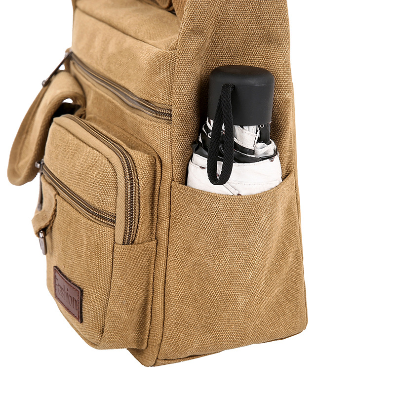 Picture of Canvas Bag Men's shoulder bag casual trendy men's bag Express Men's bag outdoor backpack large capacity crossbody shoulder bag
