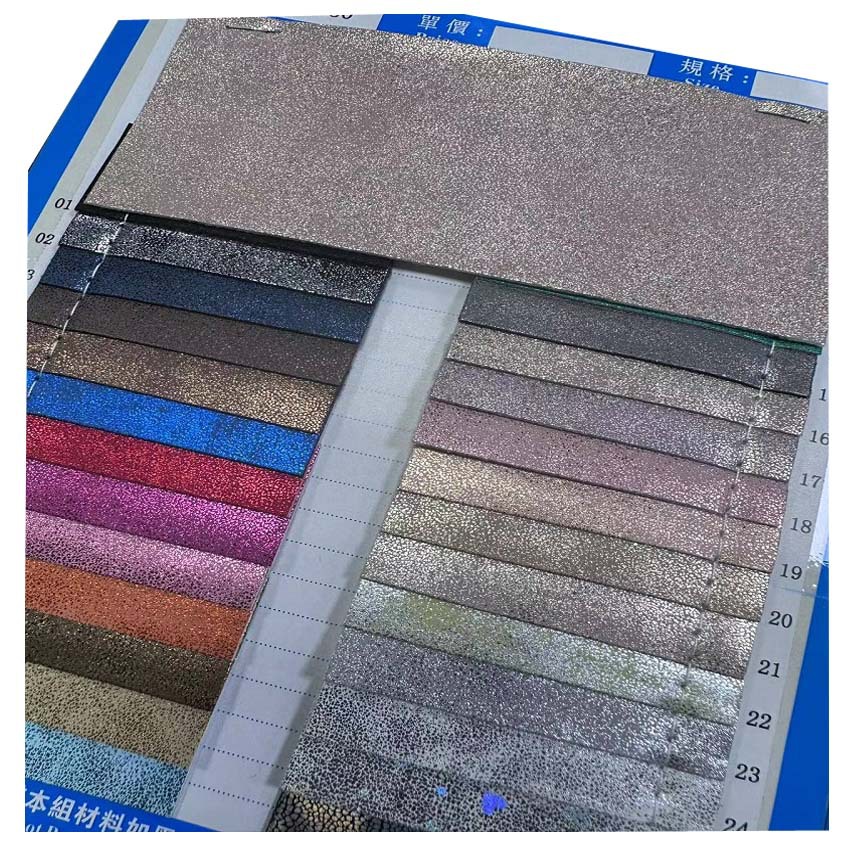 Vintage Color Frosted Metal Bronzing Sheep PU Leather Fabric Eco-Friendly Sheep Pattern Litchi Pattern Car Sofa Leather