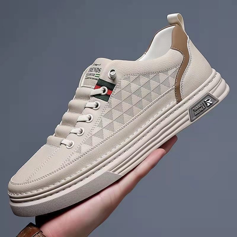 Spring Men's Shoes, New Breathable Shoes, Male Students' Trendy Versatile White Shoes, Men's Sports and Leisure Sneakers, Trendy Shoes