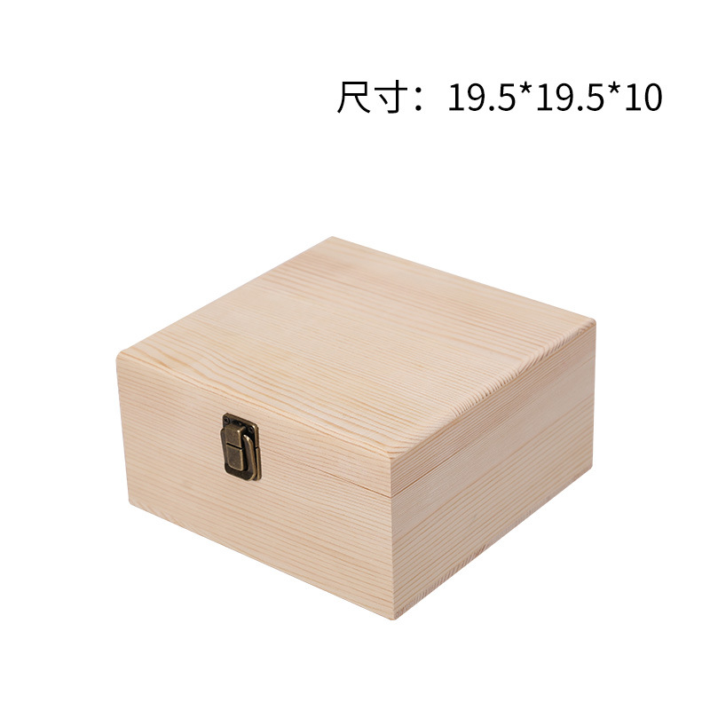 Picture of Accompanying Gift Wooden Box Simple Pine Gift Packaging Box Candy Box Immortal Flower and Wood Box Wooden Jewelry Storage Box